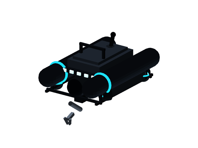 3D model of a light inspection-class ROV